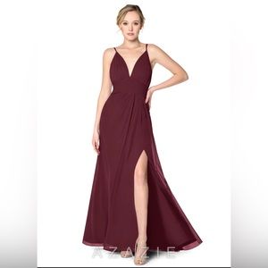 Azazie Maren Allure Dress in Cabernet Size 18